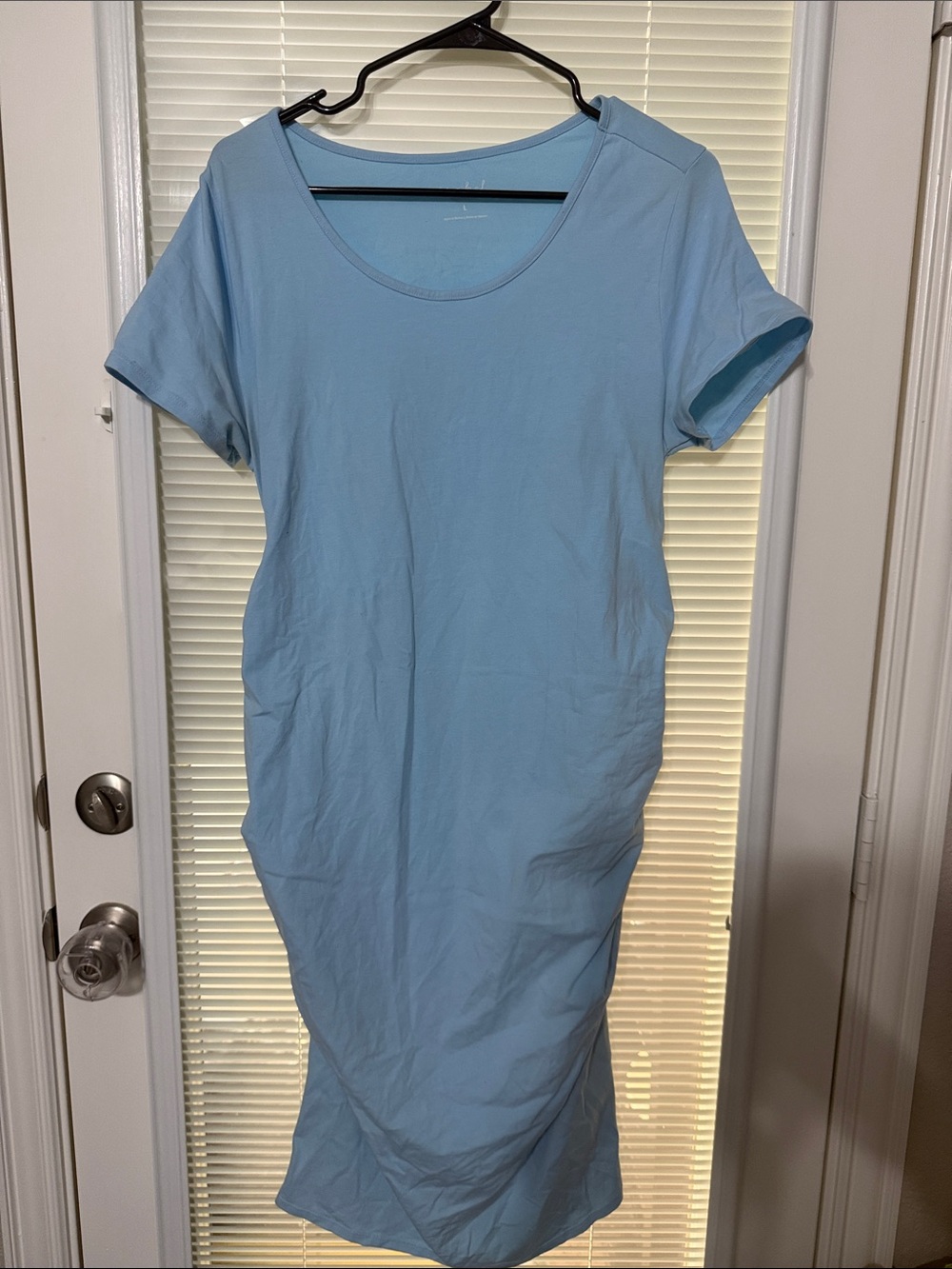 Isabel Maternity Dress in Baby Blue Size Large